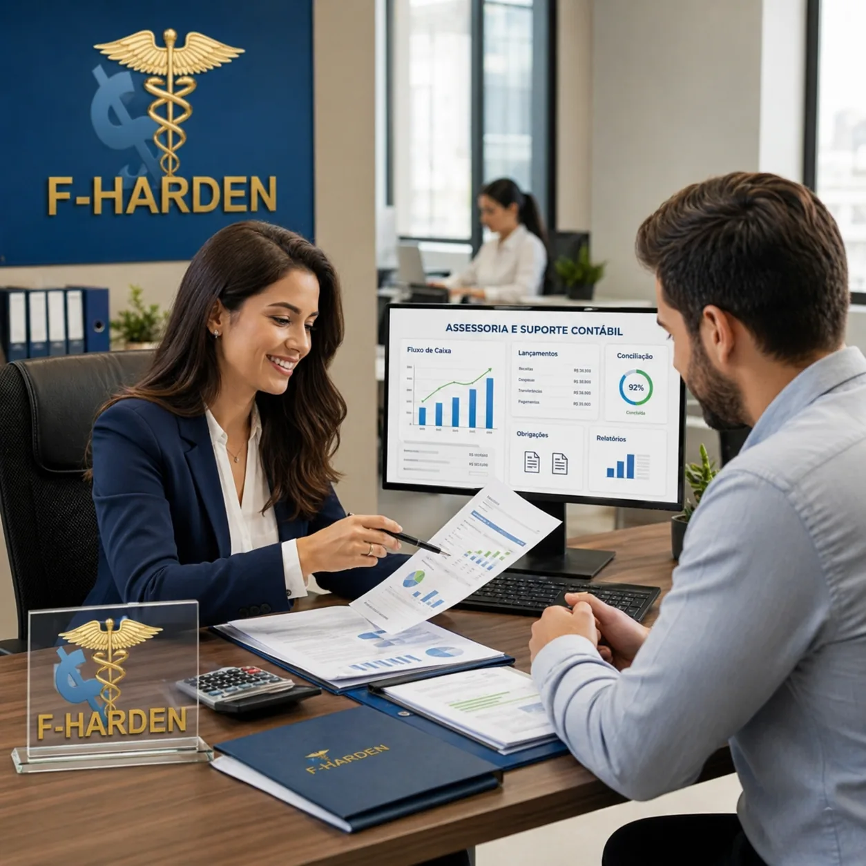 Assessoria e suporte contábil para empresa em atendimento consultivo