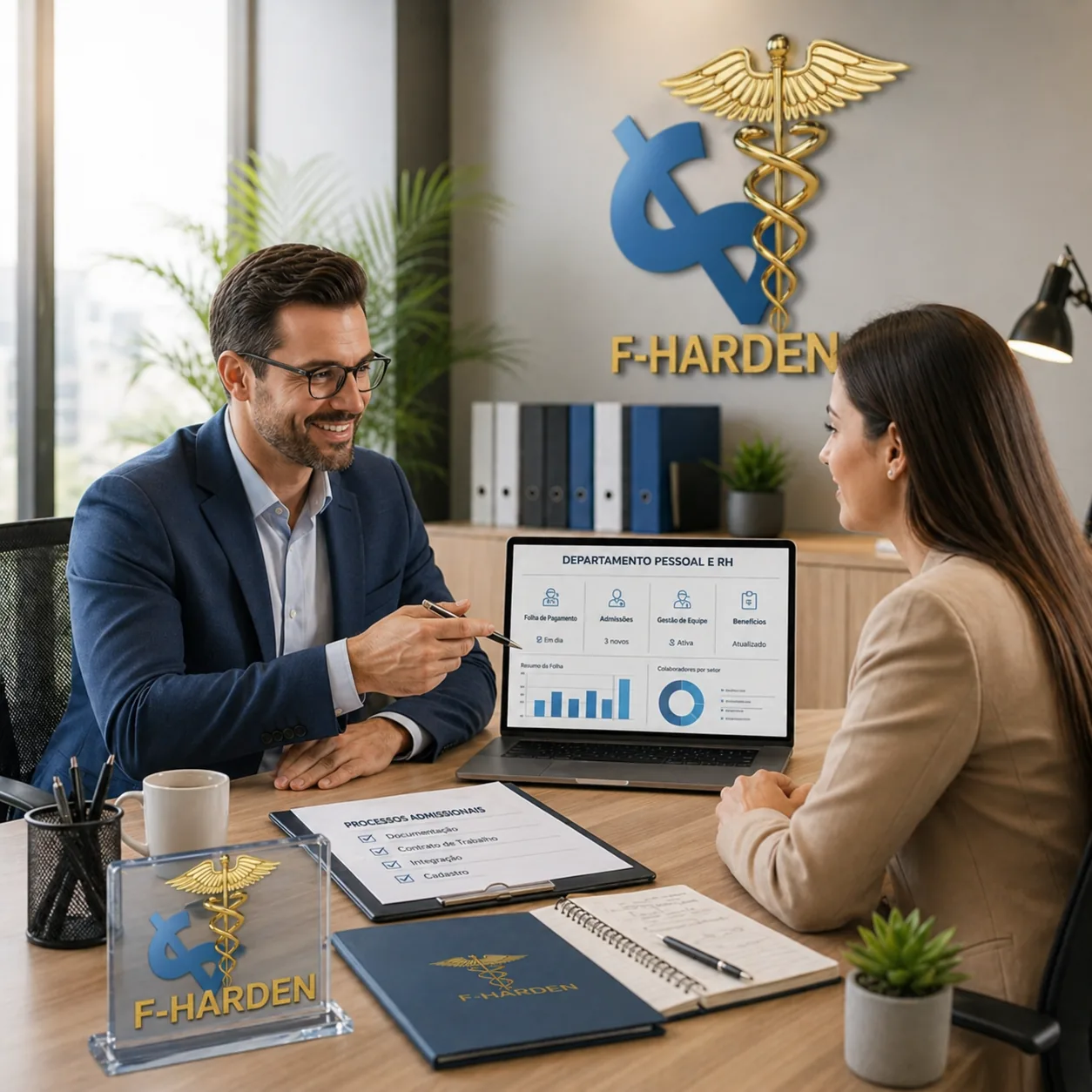 Departamento pessoal e RH com gestão de rotinas trabalhistas